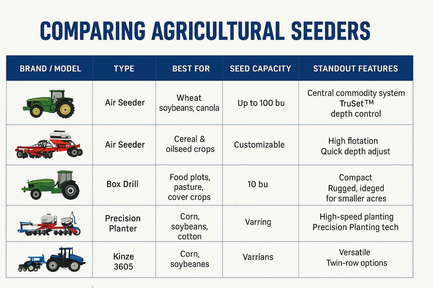 Comparing Agricultural Seeders: Which Machine Is Right for Your Farm? at HeavyEquipment.com
