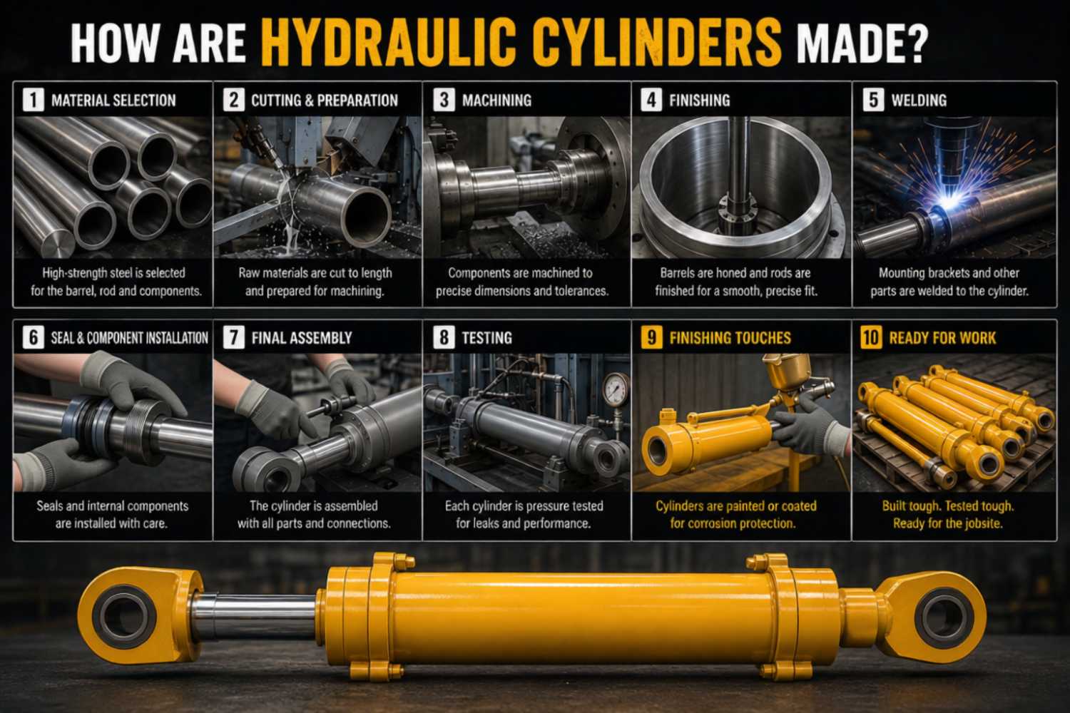 How Are Hydraulic Cylinders Made? at HeavyEquipment.com