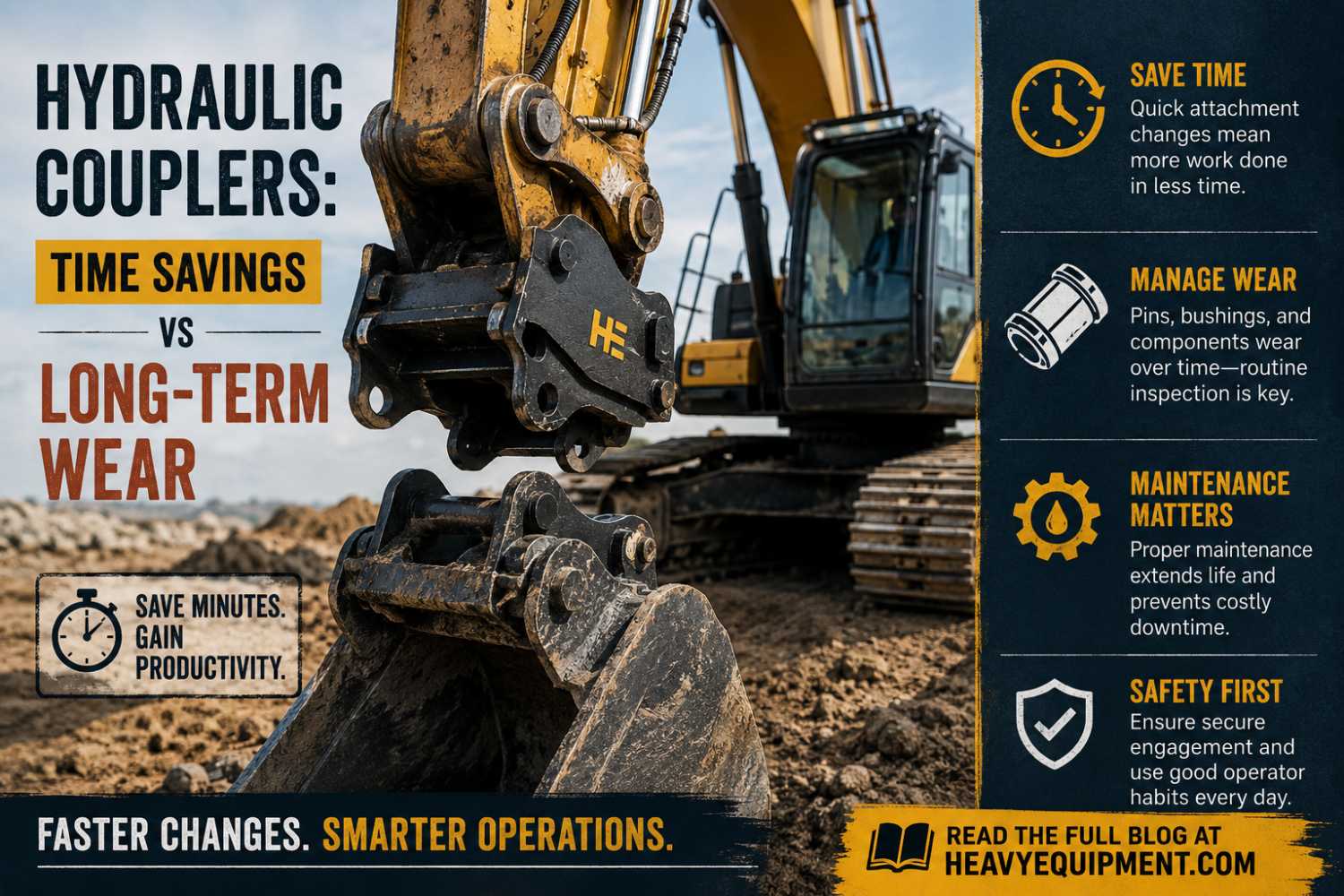 Hydraulic Couplers: Time Savings vs Long-Term Wear at HeavyEquipment.com