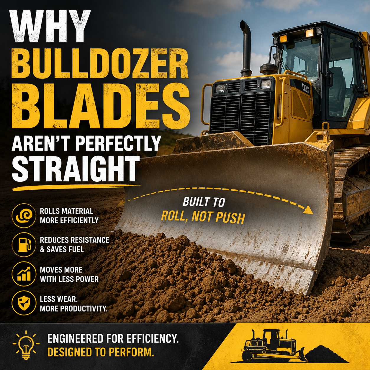 Why Bulldozer Blades Aren't Perfectly Straight at HeavyEquipment.com