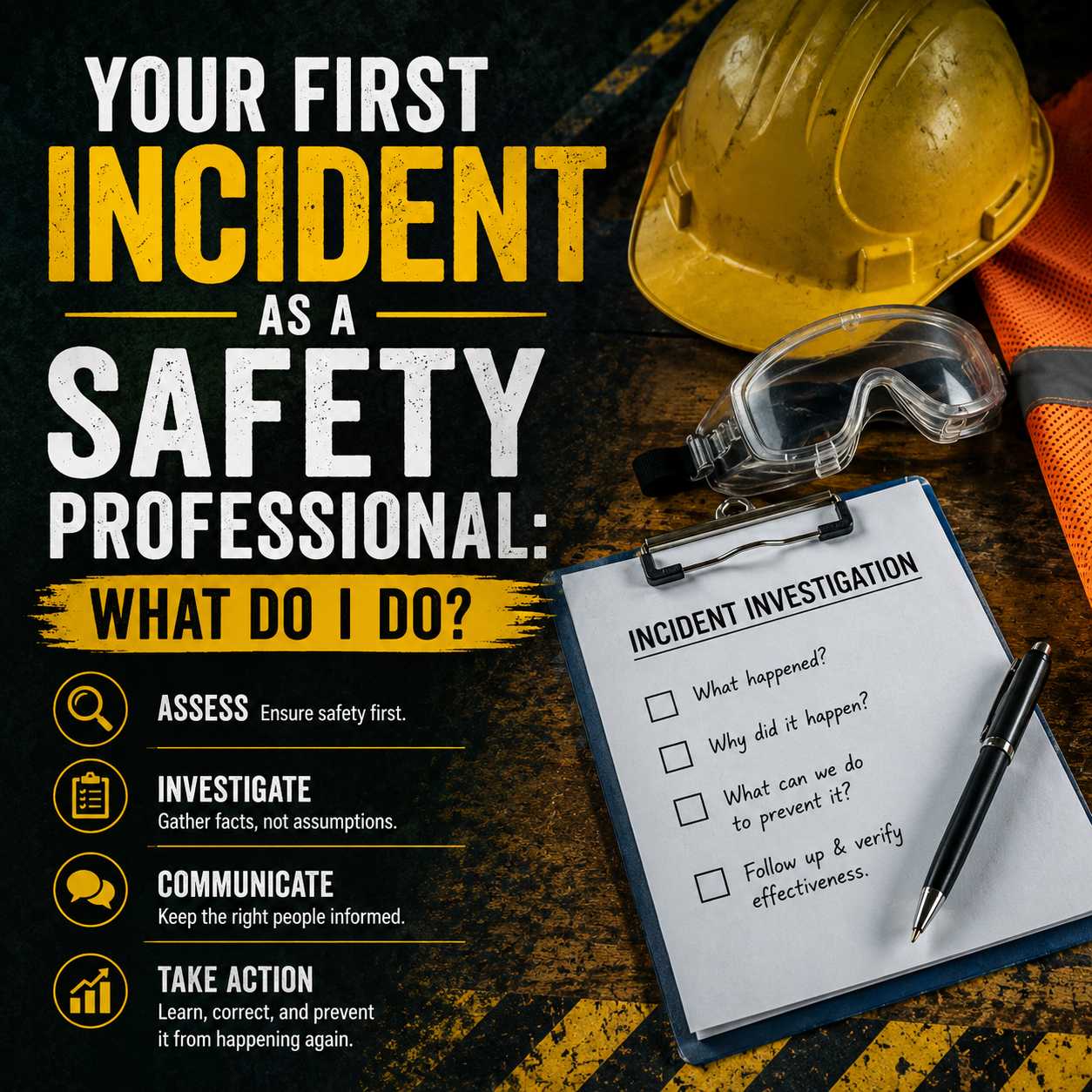 Your First Incident as a Safety Professional: What Do I Do? at HeavyEquipment.com
