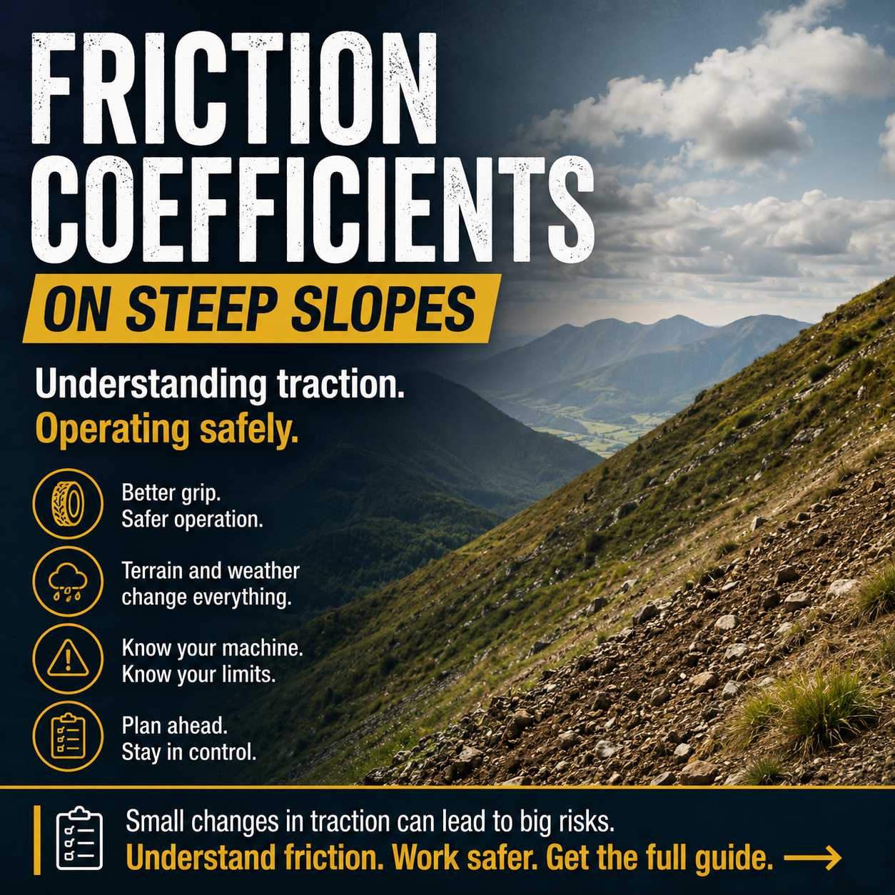 Friction Coefficients on Steep Slopes: What Every Heavy Equipment Operator Should Know at HeavyEquipment.com
