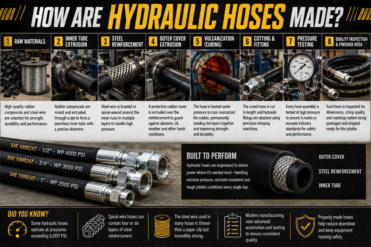 How Are Hydraulic Hoses Made? at HeavyEquipment.com