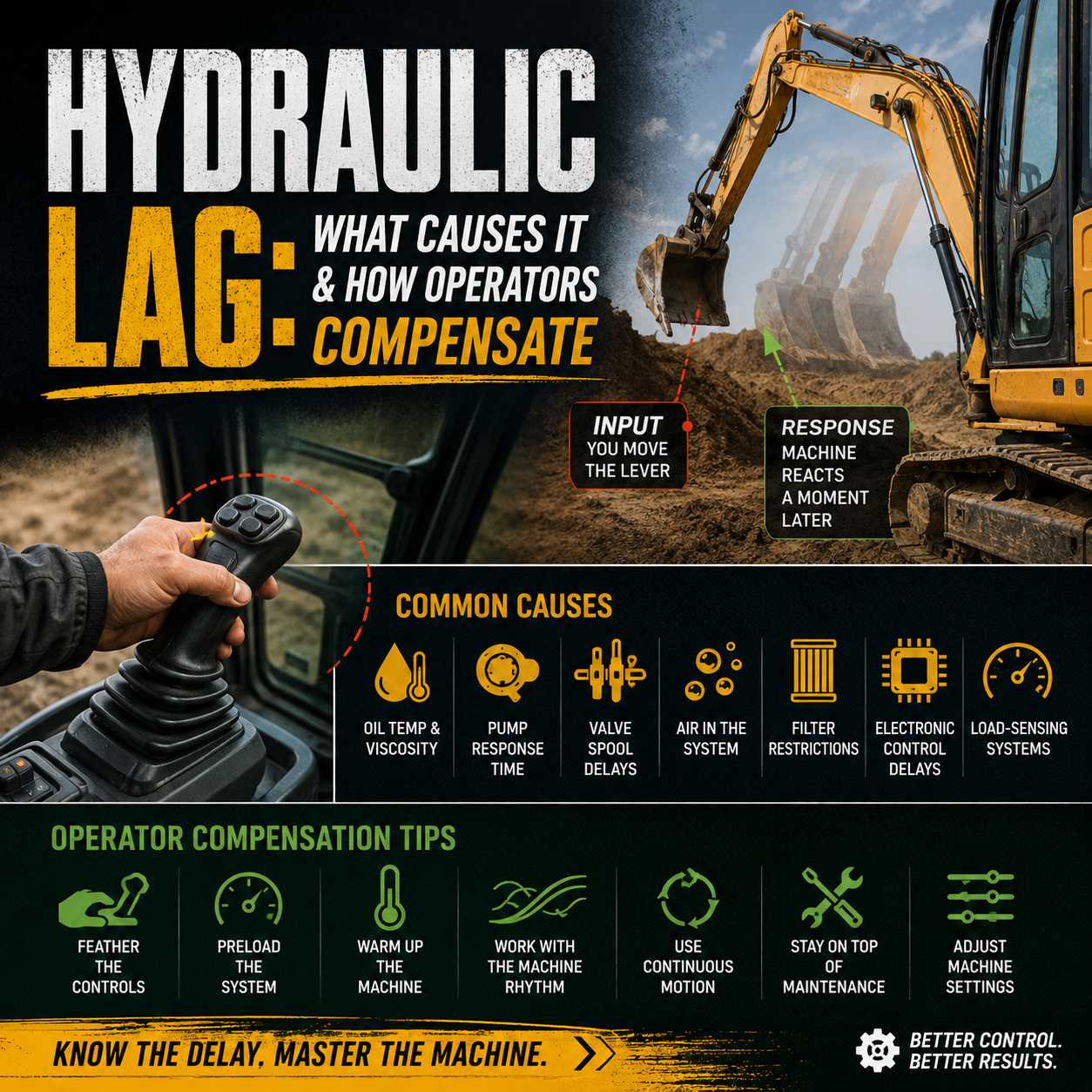Hydraulic Lag: What Causes It and How Operators Compensate at HeavyEquipment.com