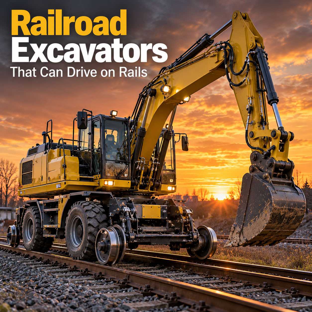 Railroad Excavators That Can Drive on Rails