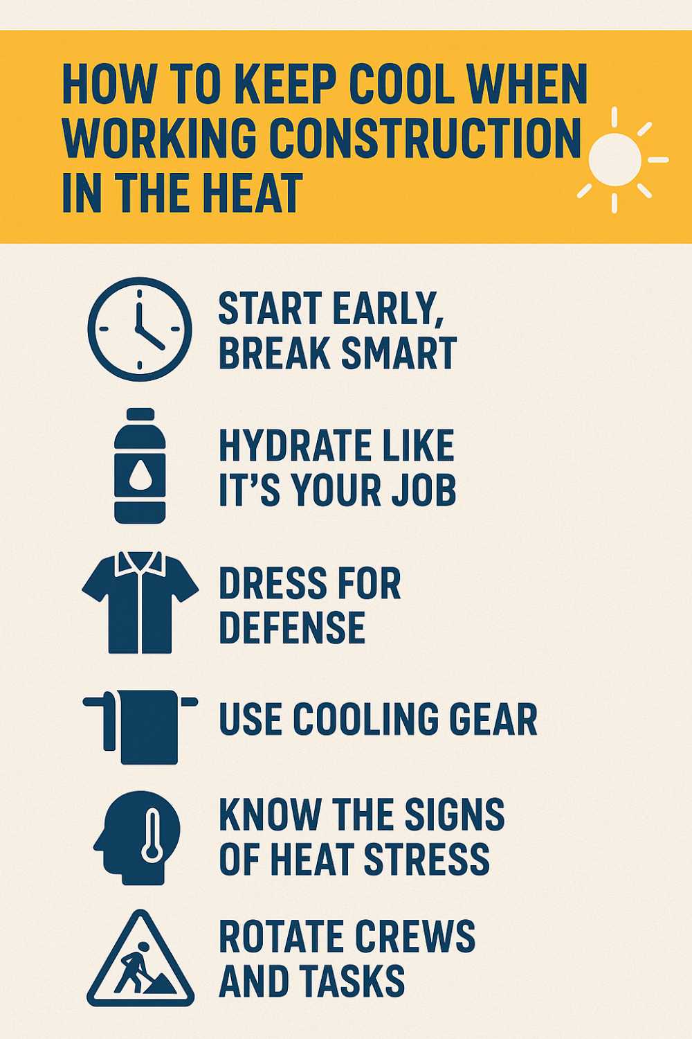 How to Keep Cool When Working Construction in the Heat at HeavyEquipment.com