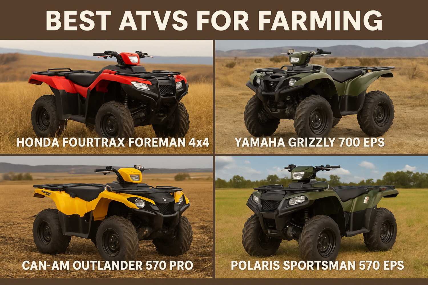 Best ATVs for Farming: Workhorse Quads That Get the Job Done at HeavyEquipment.com