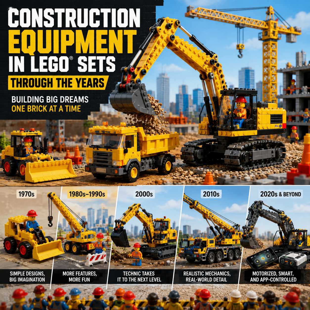 Construction Equipment in LEGO® Sets Through the Years: Building Big Dreams One Brick at a Time at HeavyEquipment.com