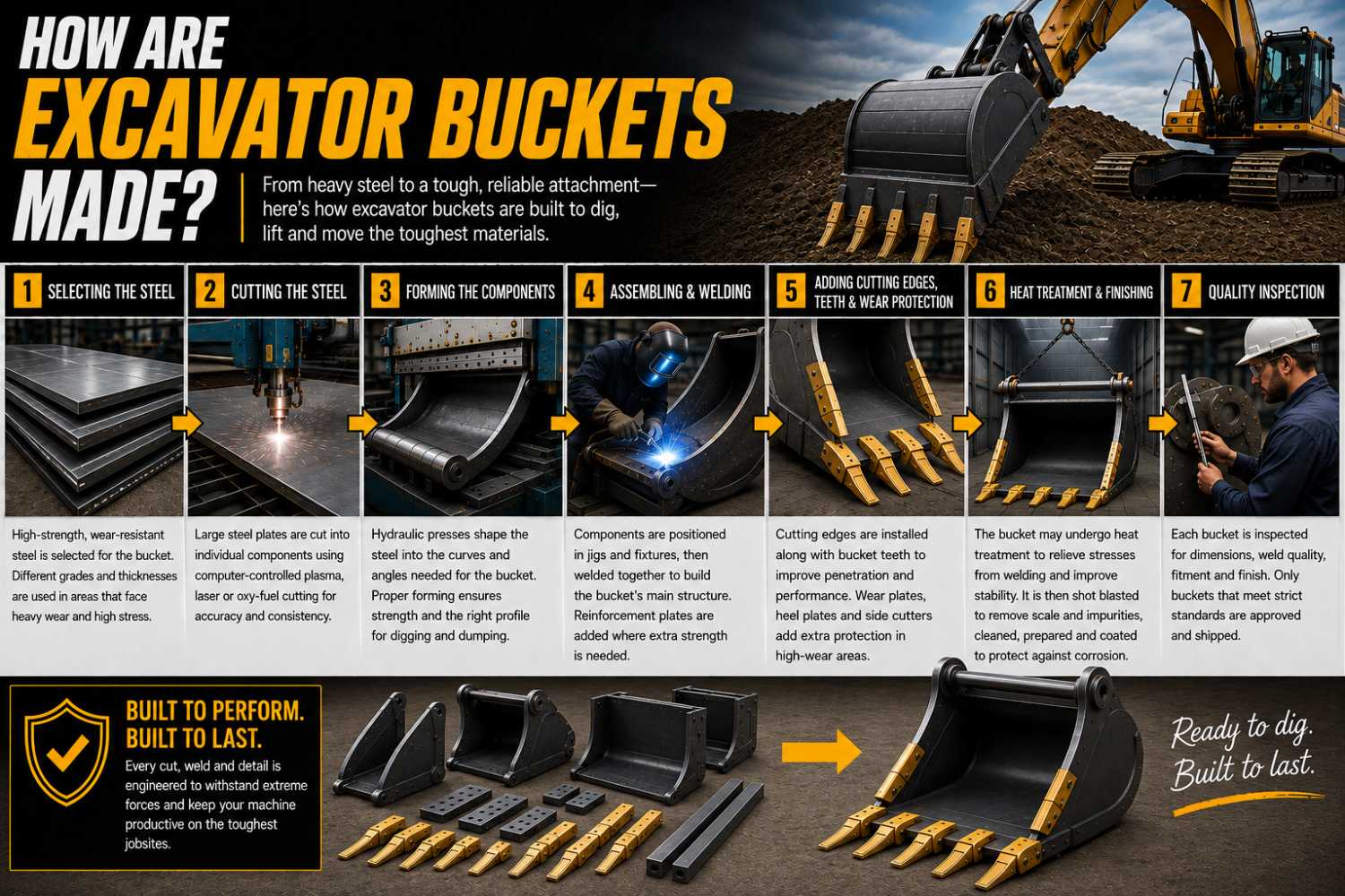 How Are Excavator Buckets Made?