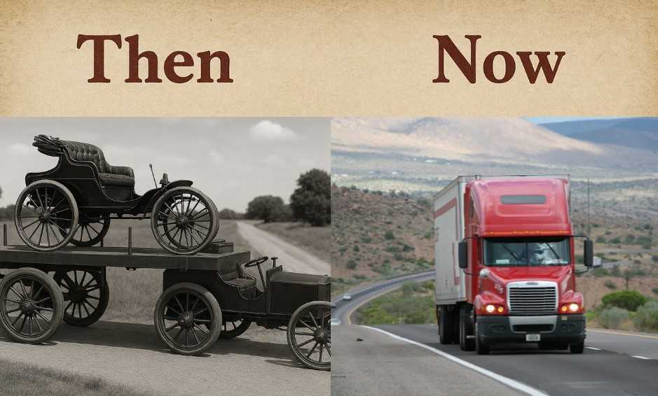 Semi Trucks: Then and Now — From the First Hauler to Today’s Highway Giants at HeavyEquipment.com