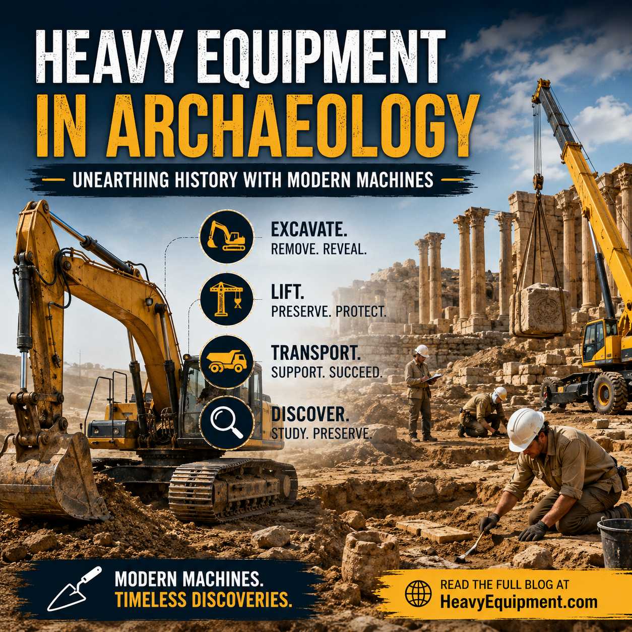 Heavy Equipment Used in Archaeology: Unearthing History with Modern Machines at HeavyEquipment.com