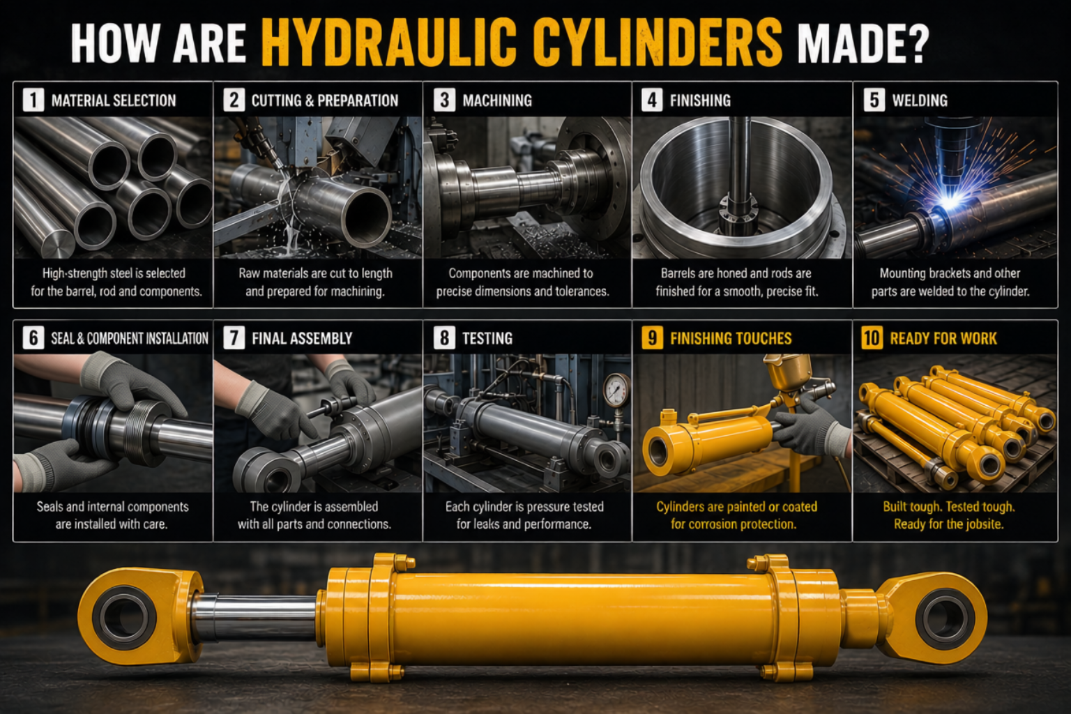 How Are Hydraulic Cylinders Made? at HeavyEquipment.com