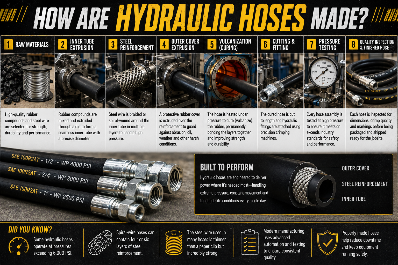 How Are Hydraulic Hoses Made? at HeavyEquipment.com