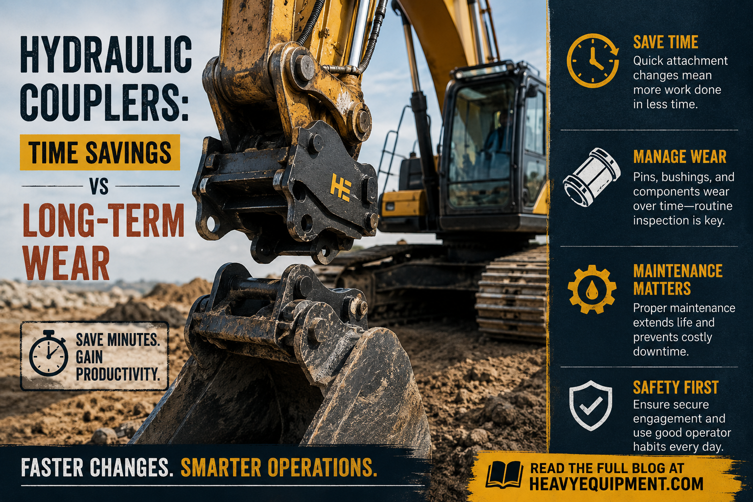 Hydraulic Couplers: Time Savings vs Long-Term Wear at HeavyEquipment.com