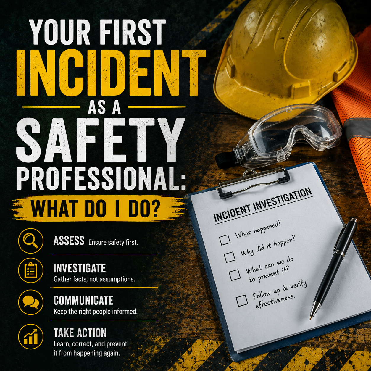 Your First Incident as a Safety Professional: What Do I Do? at HeavyEquipment.com