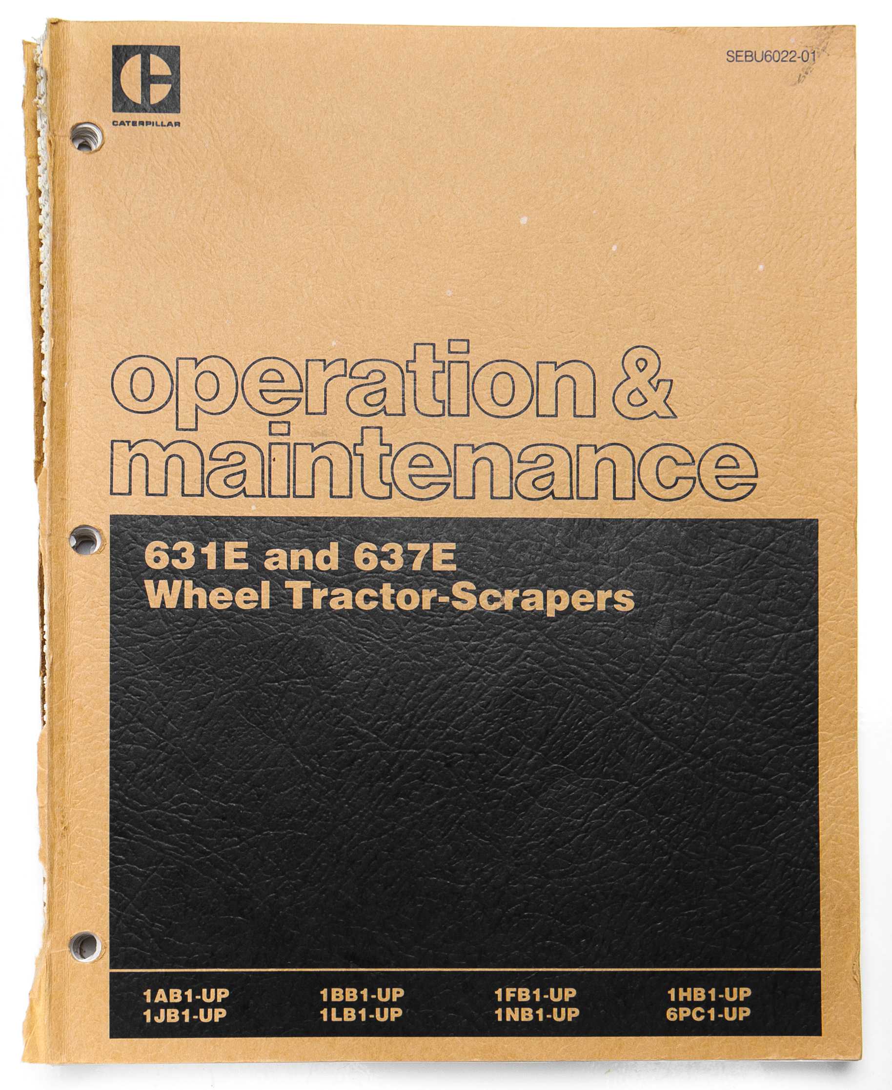 Caterpillar 631E & 637E Wheel Tractor-Scrapers Operation & Maintenance Manual SEBU6022-01 March 1986 For Sale