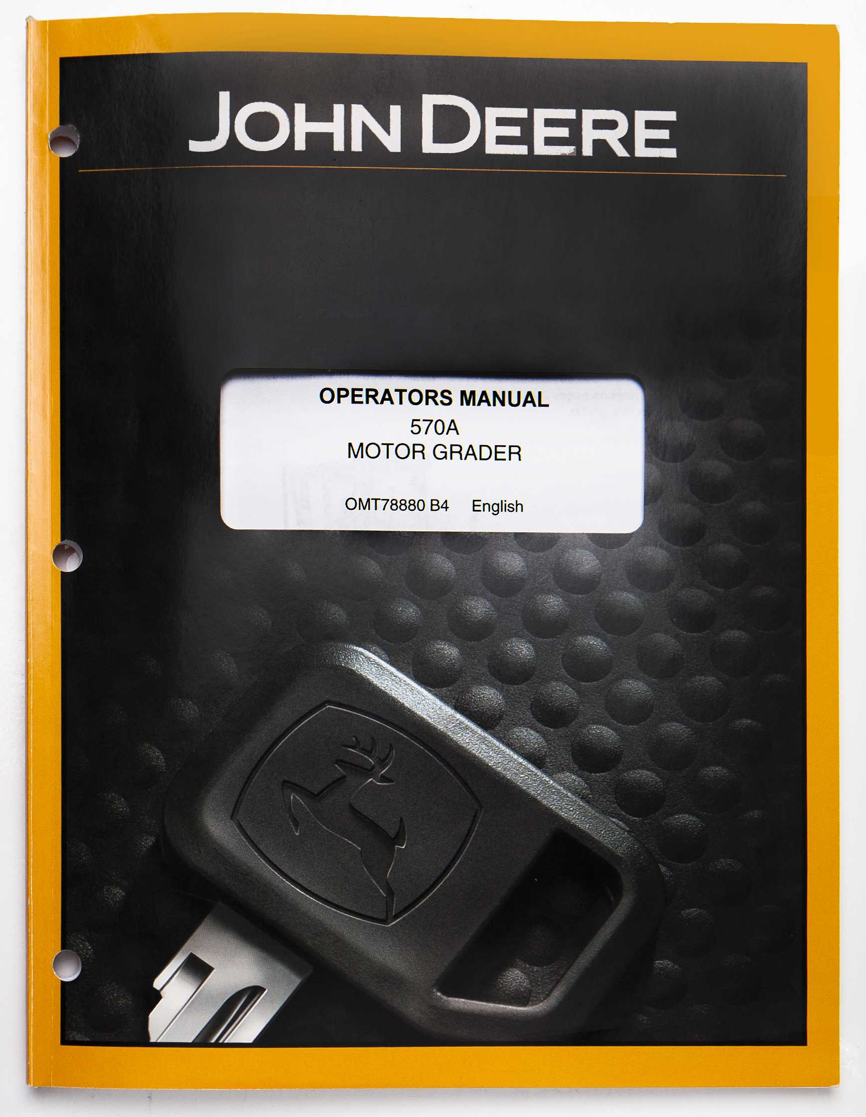 John Deere 570A Motor Grader Operators Manual OMT78880 B4 English For Sale