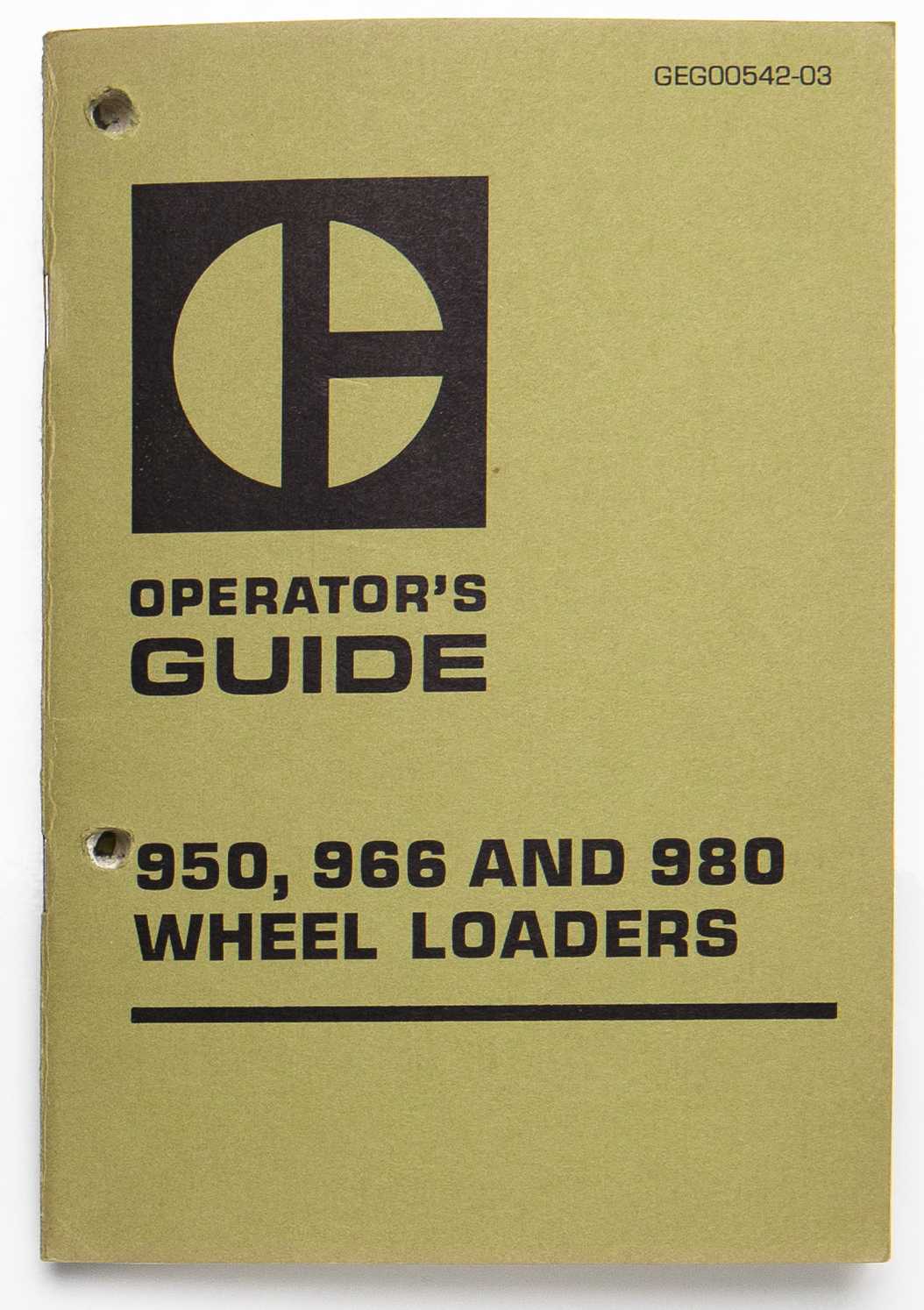 Vintage Caterpillar 950, 966C & 980B Wheel Loaders Operator's Guide GEG00542-03 August 1973 For Sale