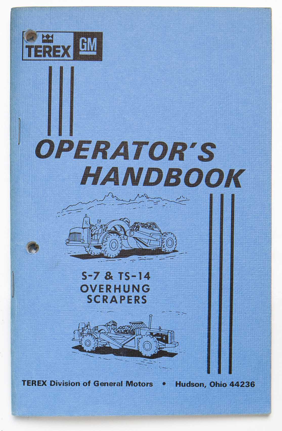 Terex GM S-7 & TS-14 Overhung Scrapers Operator's Handbook 44236 For Sale