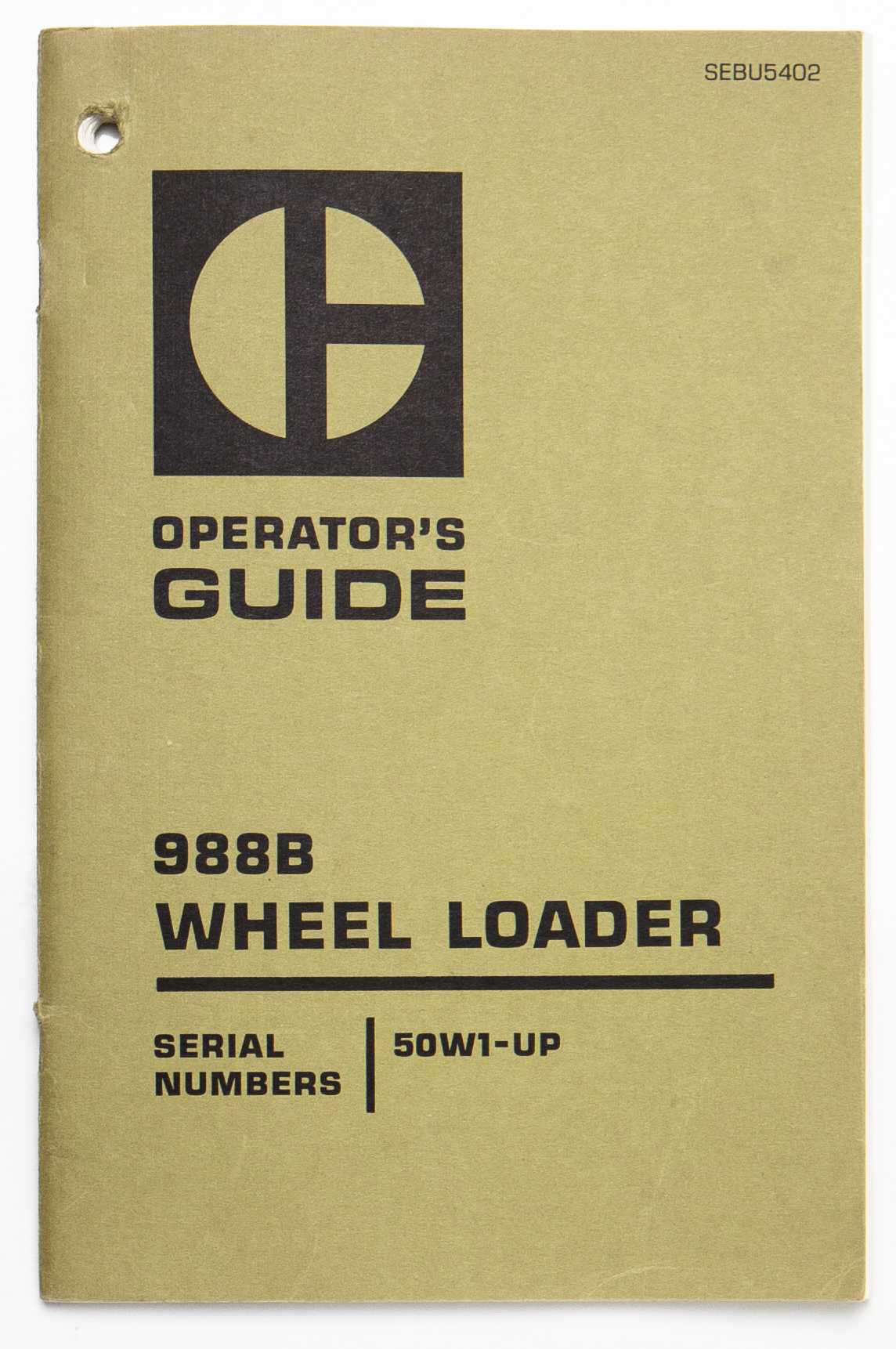 Vintage Caterpillar 988B Wheel Loader SEBU5402 June 1976 For Sale