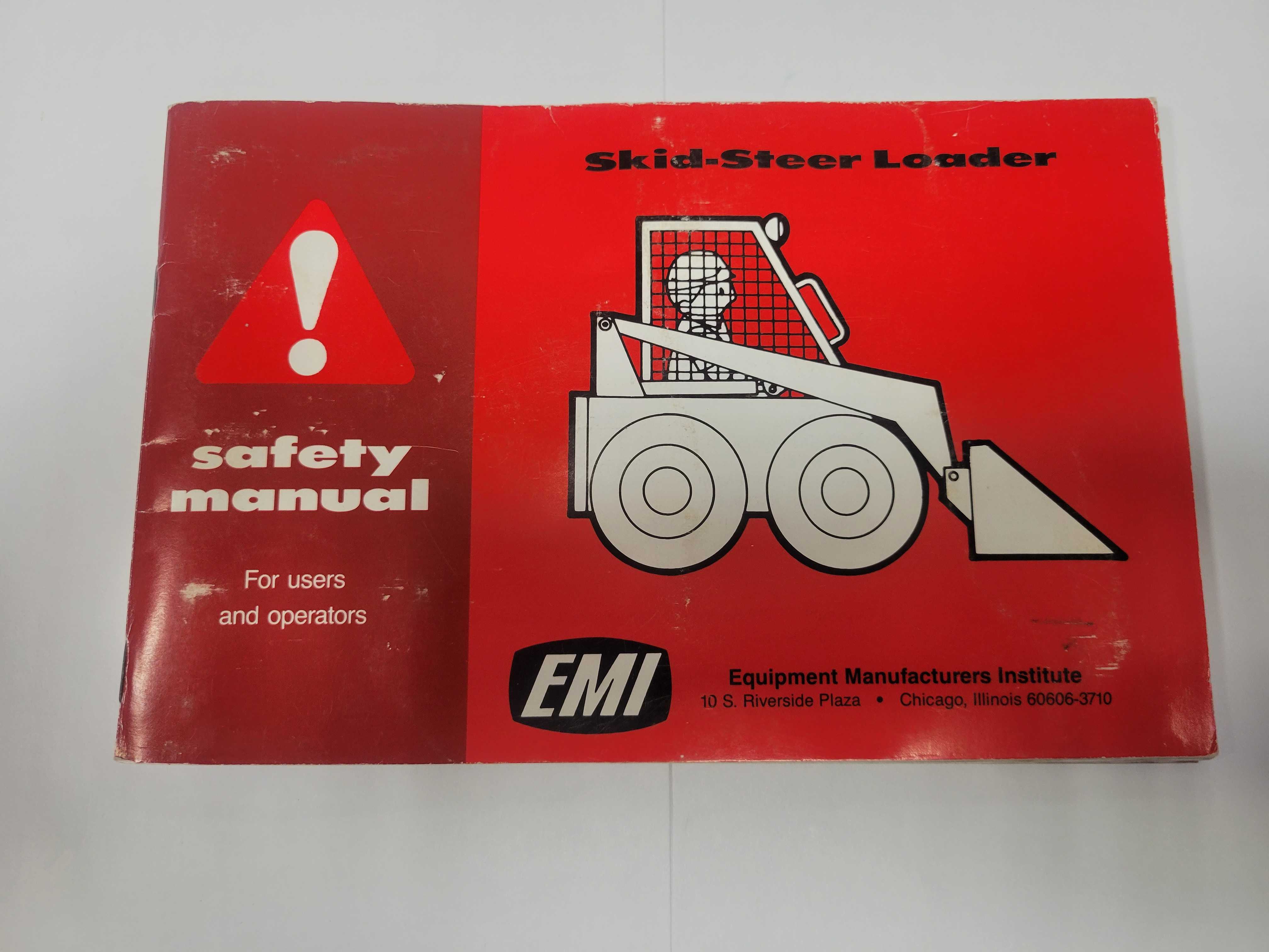 EMI Skid-Steer Loader Safety Manual For Users & Operators Form# SL30-3 September 1989 For Sale