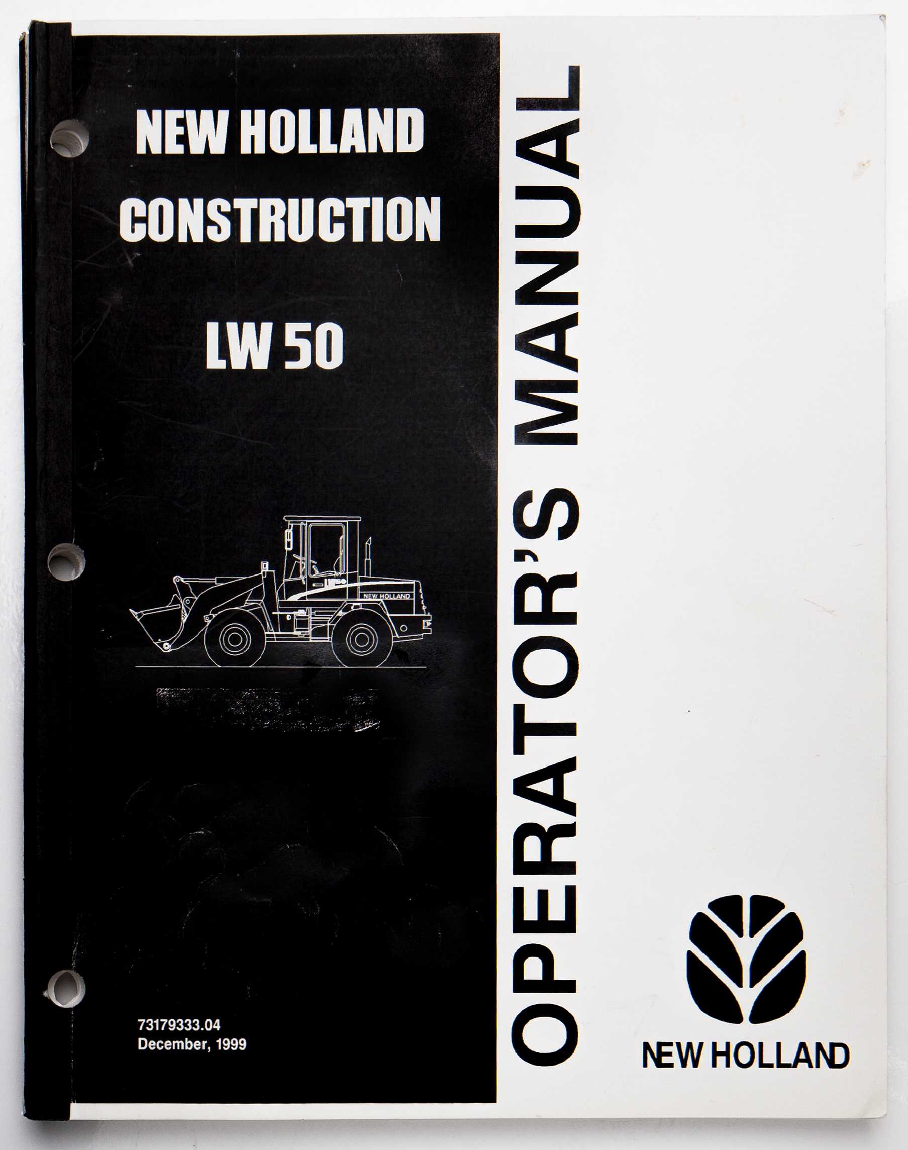 New Holland Construction LW50 Operator's Manual 73179333.04 December 1999 For Sale