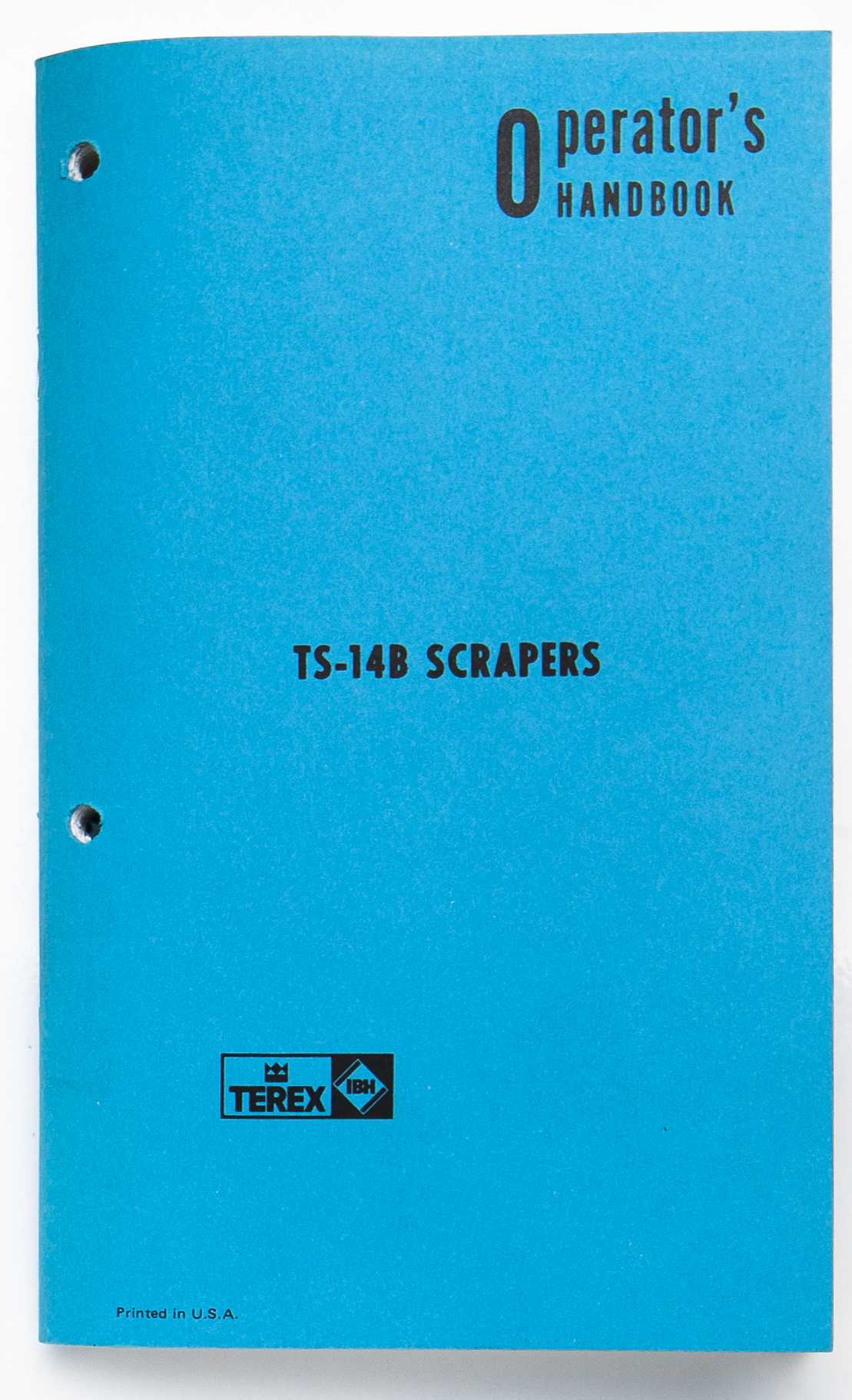 Terex IBH TS-14B Scrapers Operator's Handbook  79SP2 Rev. 1 July 1981 For Sale