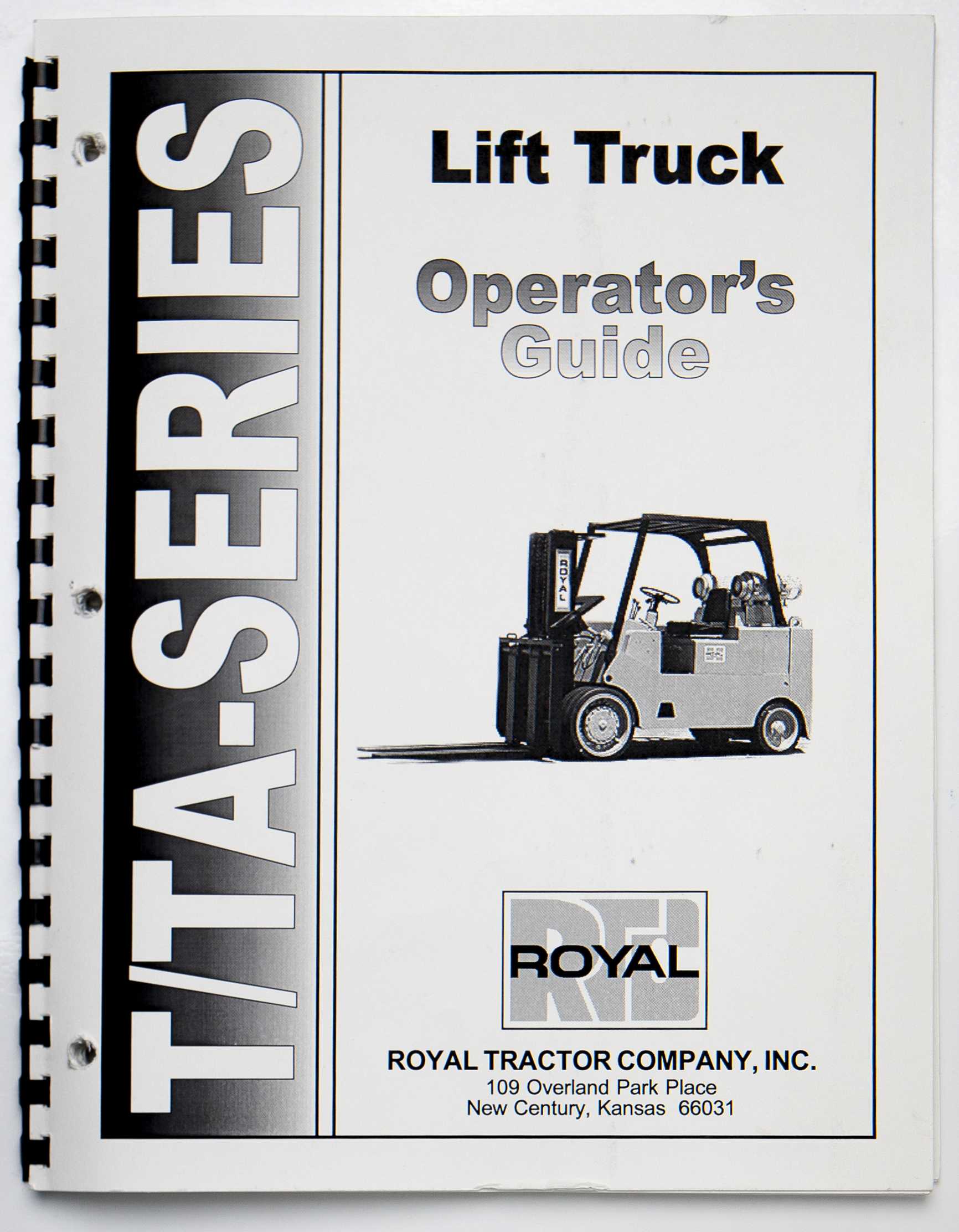 Royal Tractor Company (RTC) T/TA-Series Lift Truck Operator's Guide For Sale