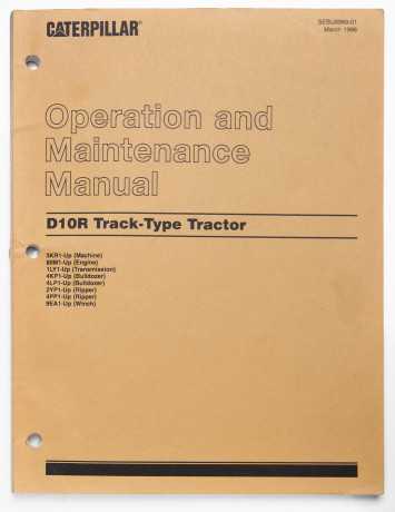 Caterpillar D10R Track-Type Tractor Operation & Maintenance Manual SEBU6969-01 March 1996