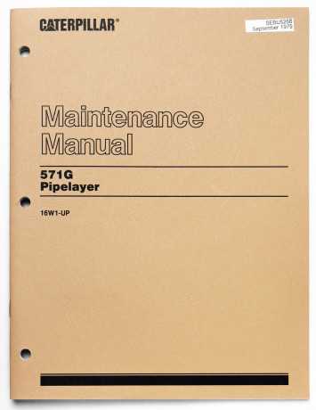 Vintage Caterpillar 571G Pipelayer Maintenance Manual SEBU5268 September 1975