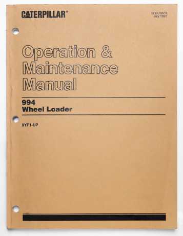 caterpillar-994-wheel-loader-operation-maintenance-manual-sebu6329-july-1991-big-0