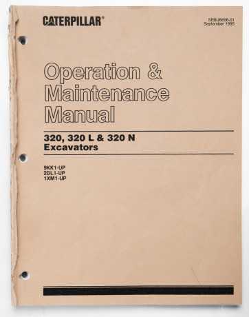 Caterpillar 320, 320L & 320N Excavators Operation & Maintenance Manual SEBU6656-01 September 1995