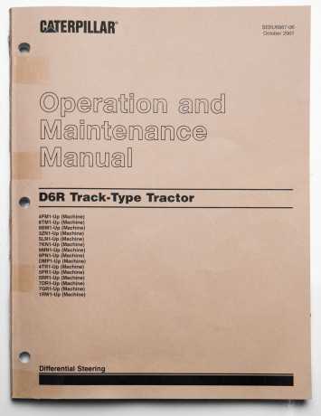 Caterpillar D6R Track-Type Tractor Operation & Maintenance Manual SEBU6887-06 October 2001