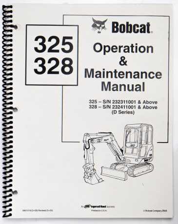 Bobcat 325 & 328 Excavator Operation & Maintenance Manual 6901018 May 2003