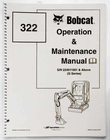 Bobcat 322 Excavator Track Operation & Maintenance Manual February 2005 6902608