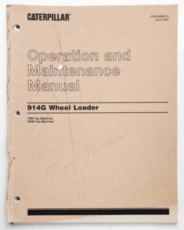 Caterpillar 914G Wheel Loader Operation & Maintenance Manual SEBU6868-03 June 2002