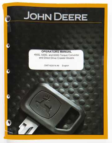 John Deere 450G, 550G & 650G Torque Converter & Direct Drive Crawler Dozers Operators Manual OMT163974 A8 December 1997