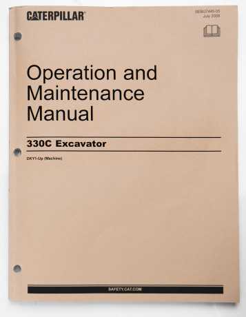 Caterpillar 330C Excavator Operation & Maintenance Manual SEBU7445-05 July 2008