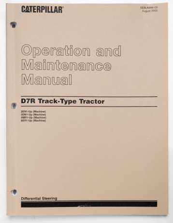 Caterpillar D7R Track-Type Tractor Differential Steering Operation & Maintenance Manual SEBU6896-03 August 2000