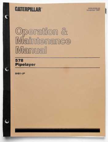 Caterpillar 578 Pipelayer Operation & Maintenance Manual SEBU6306-03 November 1997