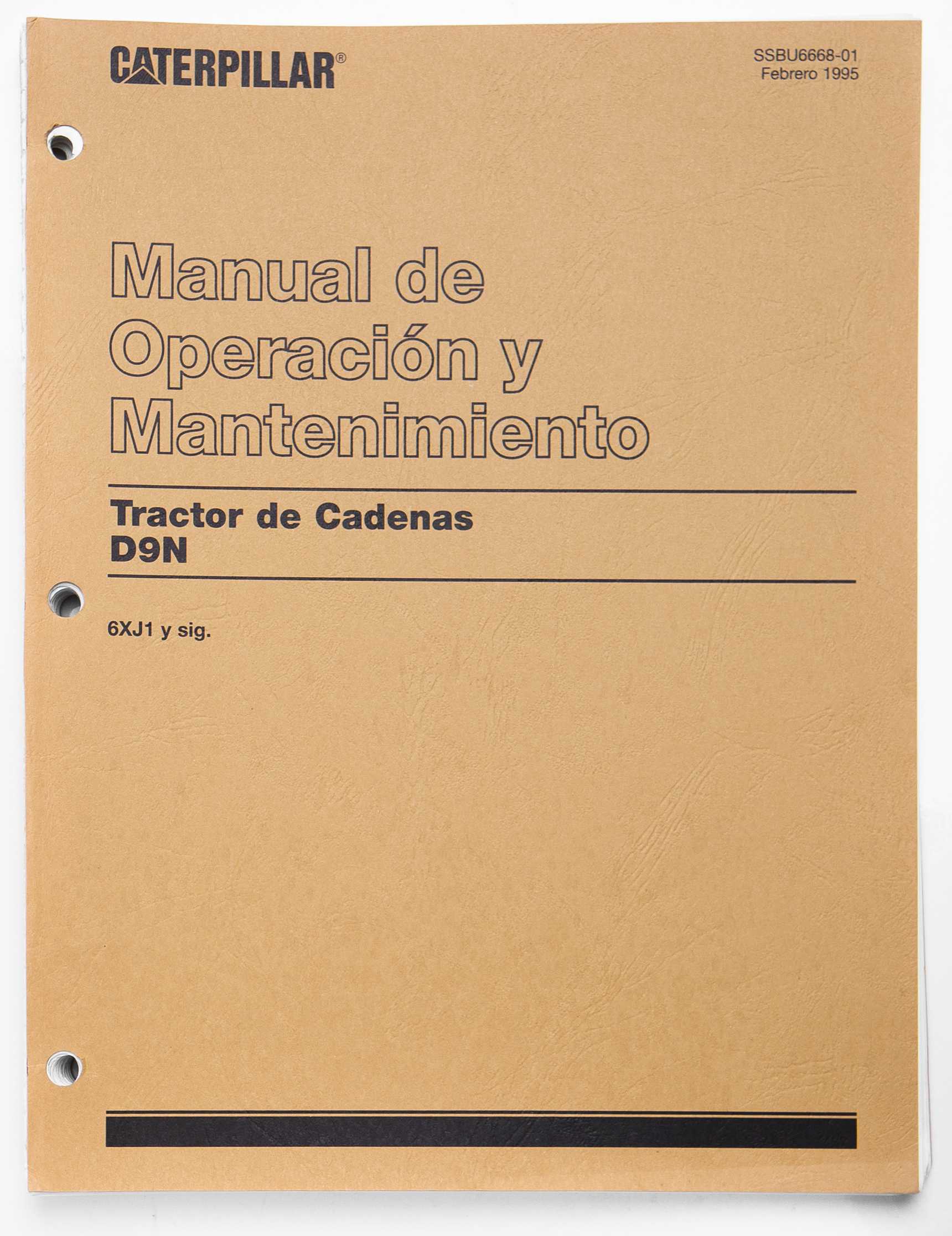 Caterpillar D9N Track-Type Tractor Operation and Maintenance Manual SSBU6668-01 February 1995 Spanish For Sale