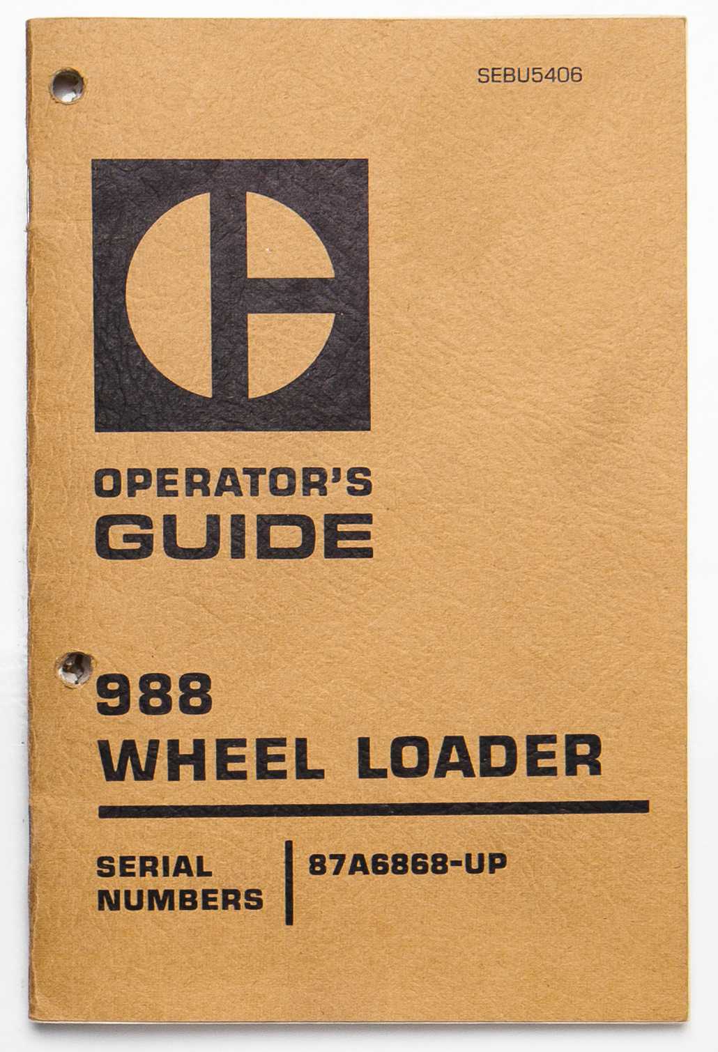 Vintage Caterpillar 988 Wheel Loader Operator's Guide SEBU5406 April 1976 For Sale
